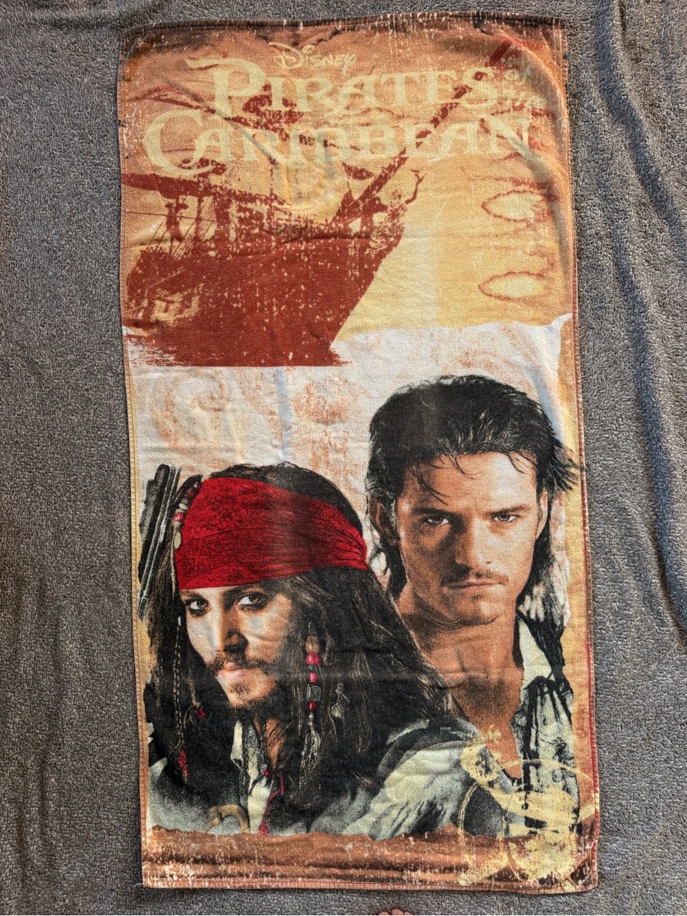 Vintage Disney Pirates of the Caribbean Beach Towel